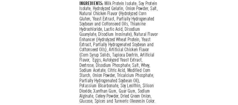 ingredient list for Herbalife chicken soup