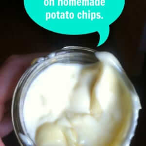 Lacto-Fermented Garlic Aioli in a glass jar