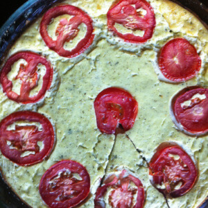 Paleo Tomato Basil Goat Cheese Tart