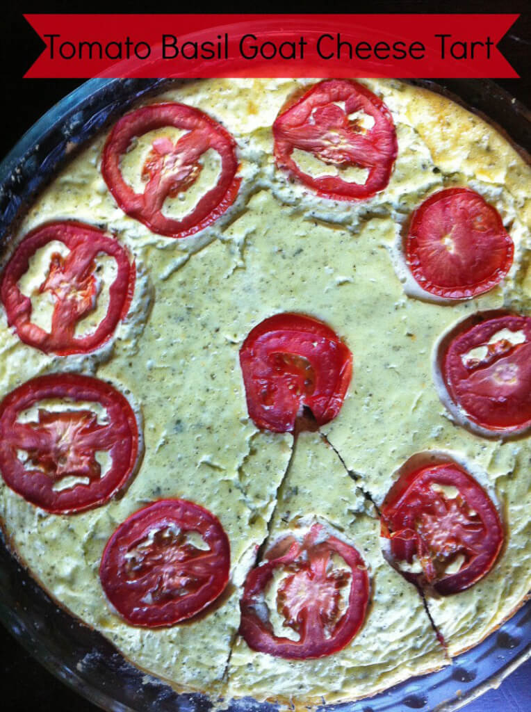 Paleo Tomato Basil Goat Cheese Tart