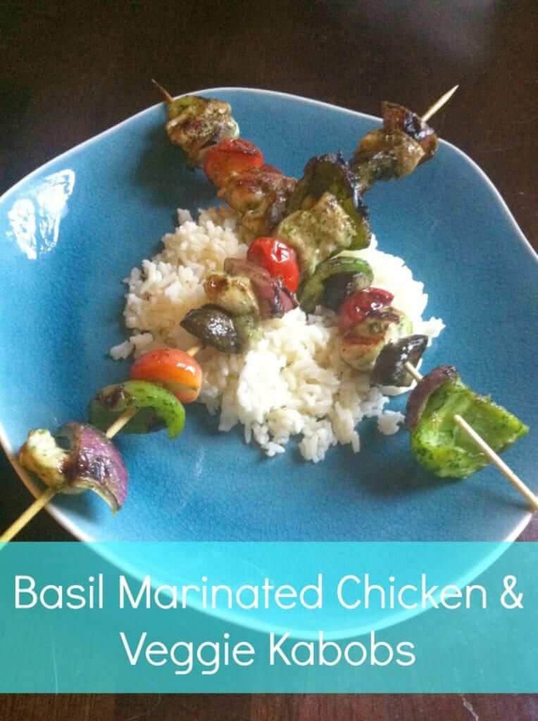 Basil Marinated Chicken & Veggie Kabobs