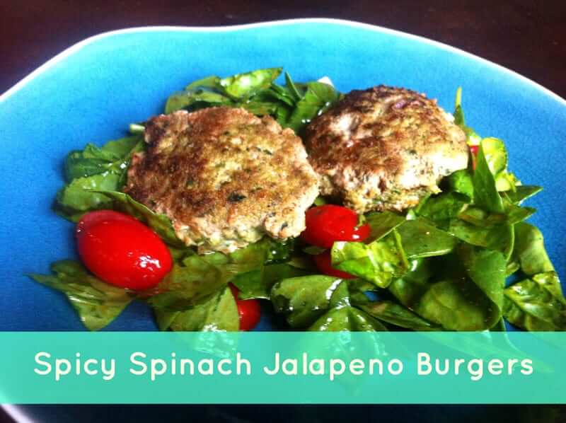 Spicy Jalapeno Spinach Burgers