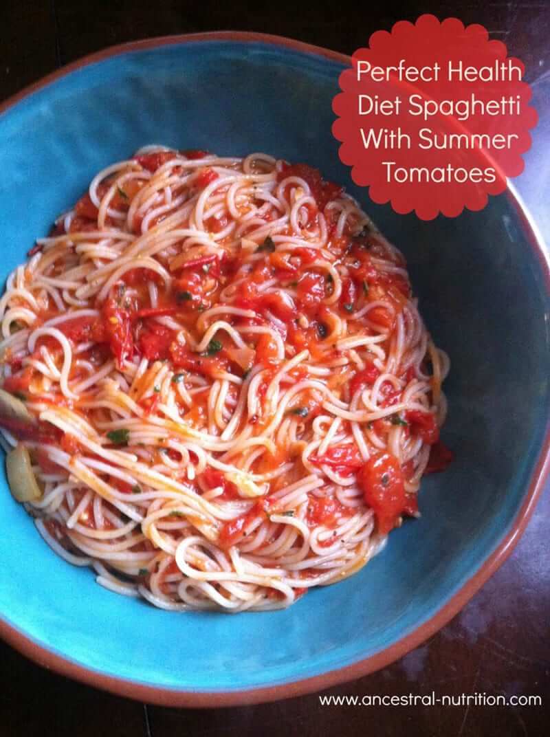 healthy spaghetti with tomato sauce gluten-free