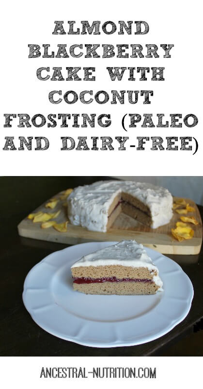 Gluten-free Almond Blackberry Cake with Coconut Frosting #glutenfree #easyrecipes