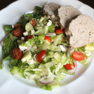 Greek Salad with homemade Gyros