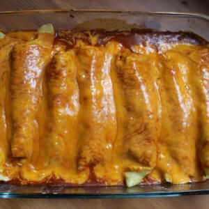grain-free enchiladas covered with cheese