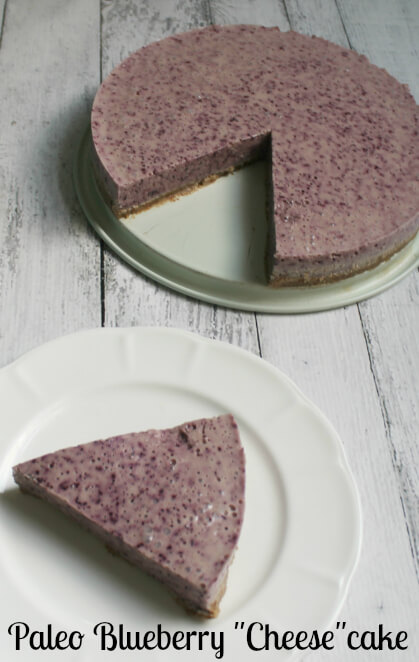 No Bake Paleo Blueberry Cheesecake! Seriously so good and so easy!!