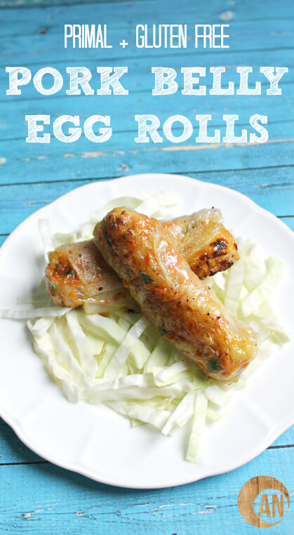 Pork Belly Egg Rolls - a healthy version of this Chinese food classic that's gluten-free and even paleo if you eat white rice!