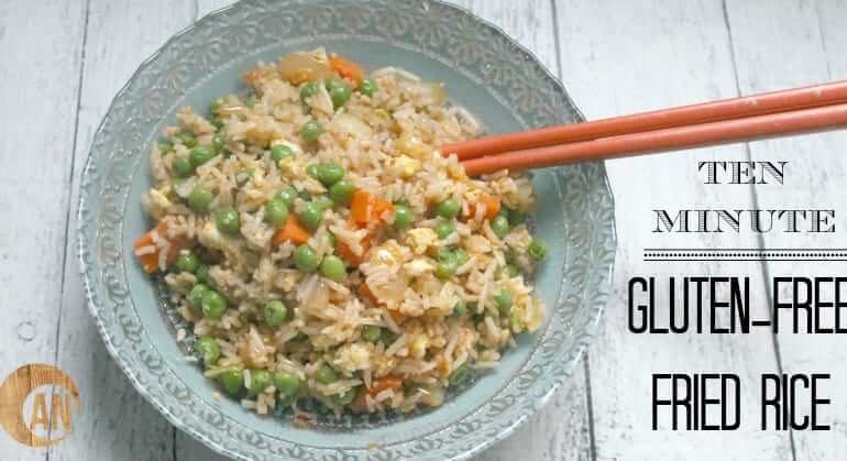 What do you do when you don't want to cook but you don't want to eat gross takeout? You make this recipe for gluten-free fried rice!