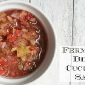Check out this recipe for fermented dill & cucumber salsa! It's so easy to make and is delicious on top of smoked salmon, eggs, salad, fish, chicken, etc. It’s like a European version of salsa. And it’s awesome.