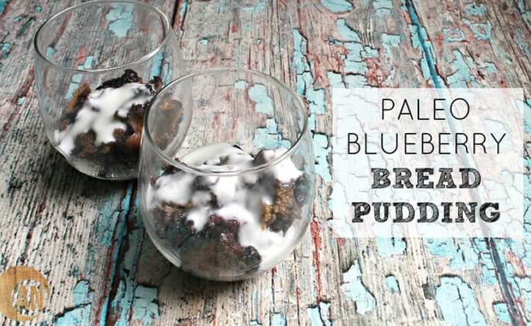 paleo blueberry bread pudding