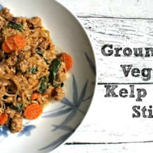 Ground Pork, Veggie & Kelp Noodle Stir-Fry