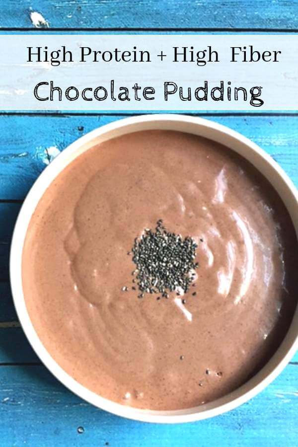 High Protein High Fiber Chocolate Pudding - a healthy chocolate pudding recipe with cottage cheese, chia seeds, coconut milk and raw honey! #healthydesserts, #cleaneating 