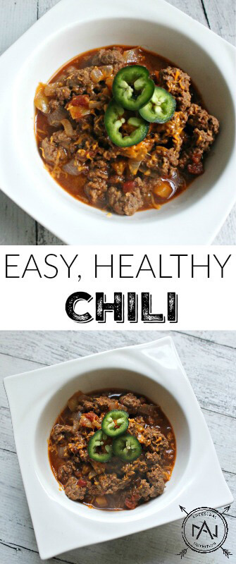 Try this easy, healthy and paleo chili recipe that's great for dinner or as leftovers for lunch! #healthyrecipes, #weeknightdinner
