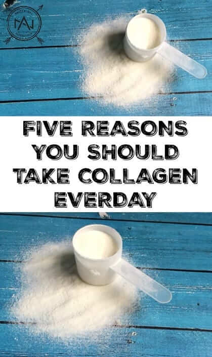 Five Reasons You Should Take Collagen Everyday - great for gut healing, bone health, reducing cellulite and wrinkles and it boosts hair and nail growth!