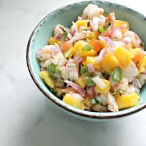 Shrimp Ceviche - this meal is paleo, gluten-free, super healthy and comes together in under ten minutes! Perfect for lunch or dinner.