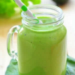 Constipation Busting Smoothie in a mason jar