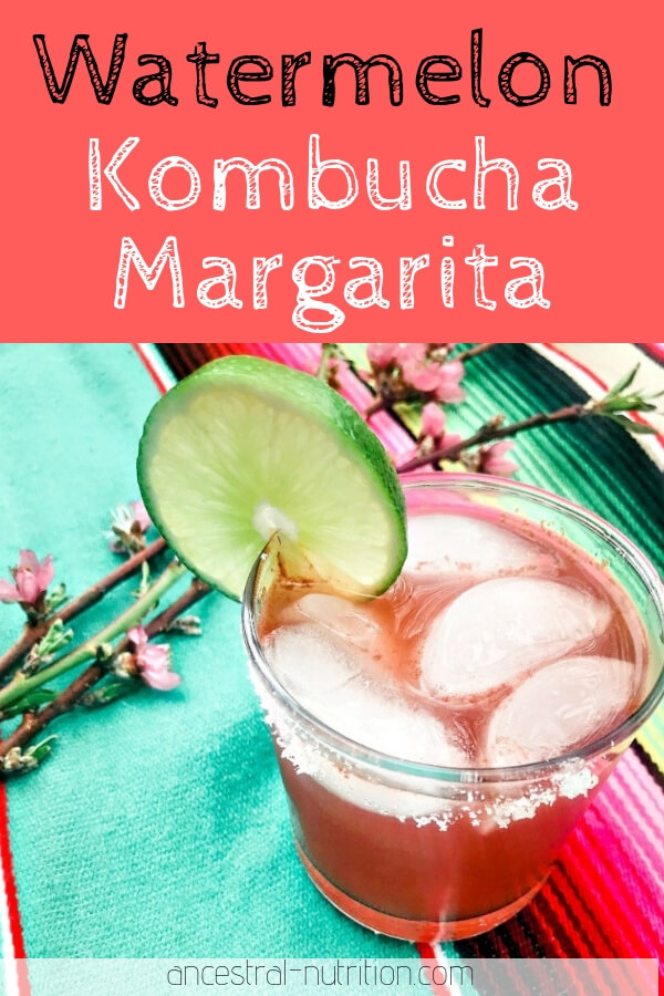 Watermelon Kombucha Margaritas (Paleo, Low Carb) - cocktails don't need to break the calorie bank and be full of sugar, artificial food coloring and nasties! These easy homemade margaritas are made with watermelon kombucha - no sugar added! Ancestral Nutrition #paleorecipes #cocktails