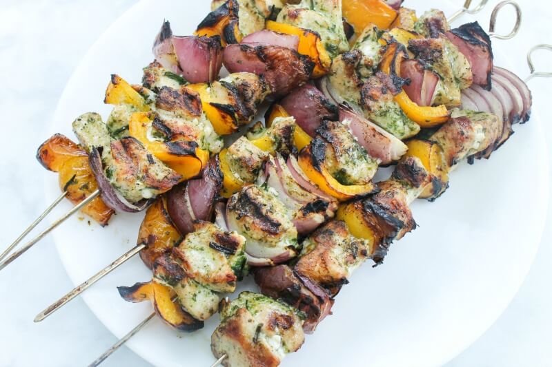 Pesto Chicken And Veggie Kabobs (Paleo, Gluten-Free, Keto) - Ancestral ...