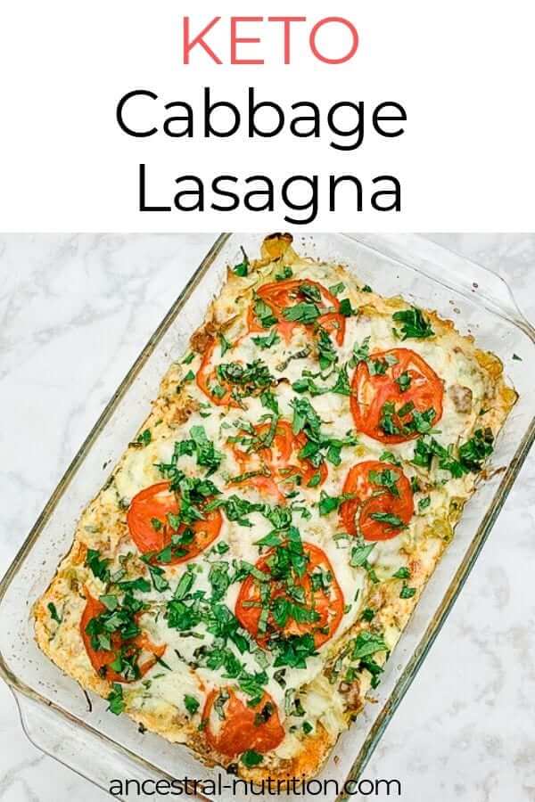 This Keto Cabbage Lasagna is a healthy low-carb and gluten-free dinner recipe that makes great leftovers for lunch the next day! Easy to make and so delicious - even without pasta! #glutenfree #cleaneating #lowcarbrecipes #dinner