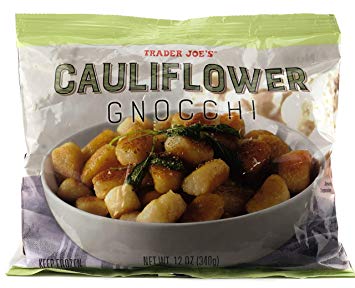 a bag of Trader Joe's frozen cauliflower gnocchi