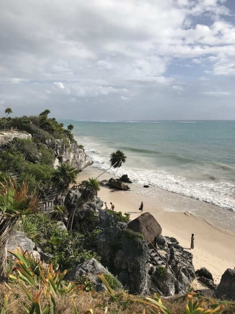 Tulum Paradise Beach on a sunny day 