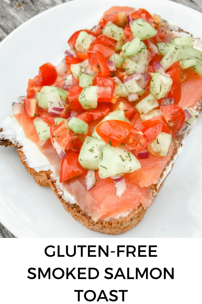 Move over avocado toast, this gluten-free recipe for smoked salmon on toast is as delicious as it is healthy! Rich in protein and omega-3 fatty acids, it'll be your new favorite breakfast! #breakfast #glutenfreediet #glutenfreerecipes #toast #healthydiet