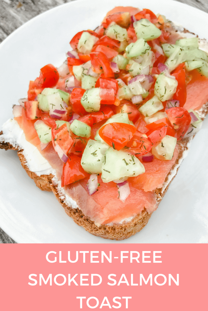 Move over avocado toast, this gluten-free recipe for smoked salmon on toast is as delicious as it is healthy! Rich in protein and omega-3 fatty acids, it'll be your new favorite breakfast! #breakfast #glutenfreediet #glutenfreerecipes #toast #healthydiet