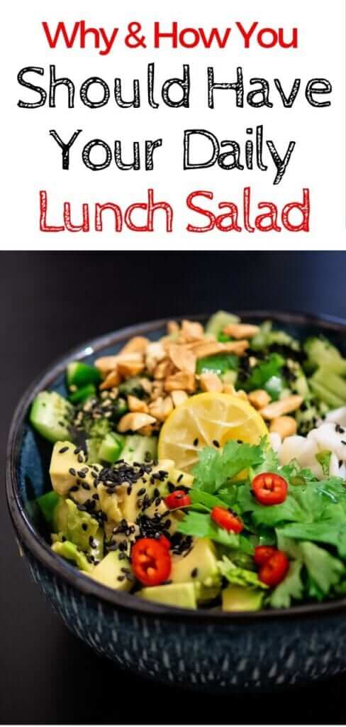 Is eating a salad for lunch everyday healthy? Here's the low down on lunch salads plus healthy lunch salad ideas that are quick and easy to make ahead. #lunchsalad #mealprep #diet #weightloss #nutrition