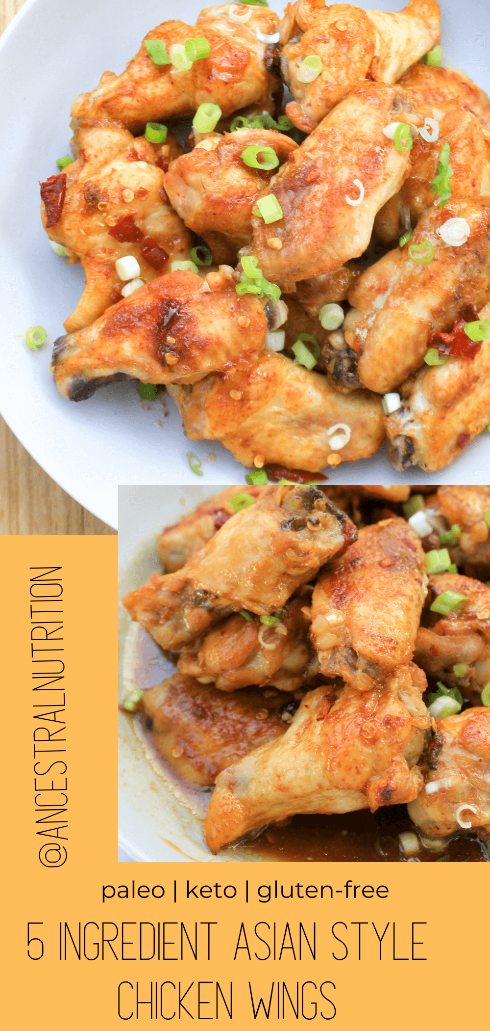 Asian Chicken Wings (GlutenFree, Keto) Ancestral Nutrition